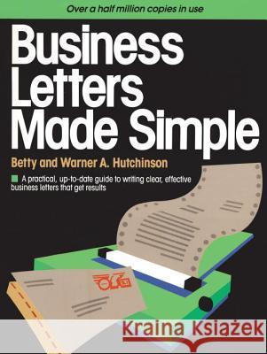 Business Letters Made Simple Hutchinson, Betty 9780385194273 Made Simple Books - książka