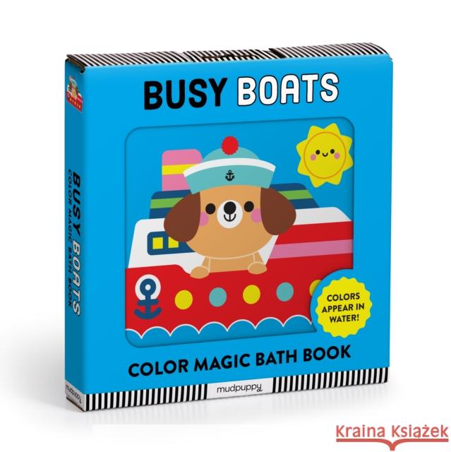 Busy Boats Color Magic Bath Book Mudpuppy 9780735387713 Galison - książka