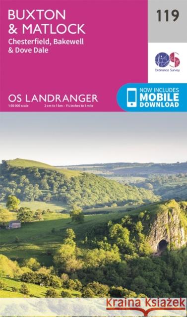 Buxton & Matlock, Chesterfield, Bakewell & Dove Dale Ordnance Survey 9780319262177 Ordnance Survey - książka