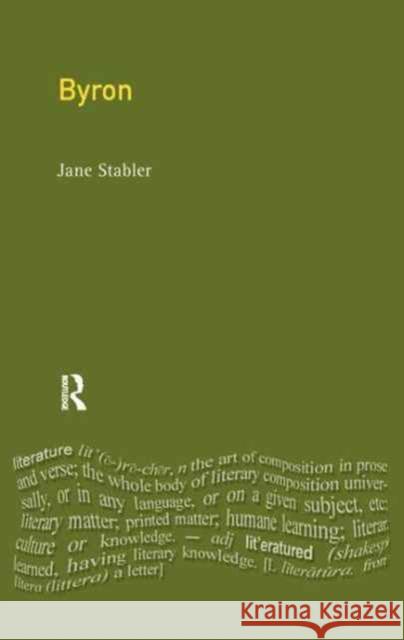 Byron Jane Stabler 9781138162808 Routledge - książka