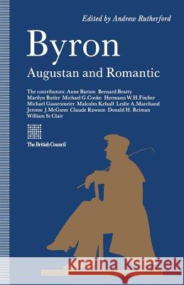 Byron: Augustan and Romantic Andrew Rutherford Mark Thompson 9781349210626 Palgrave MacMillan - książka