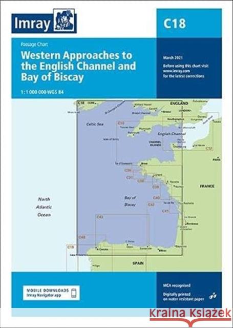 C18 Western Approaches to the English Channel & Bay of Biscay: Passage Chart IMRAY 9781786792136 Imray, Laurie, Norie & Wilson Ltd - książka