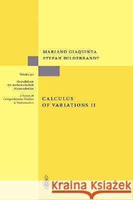 Calculus of Variations II Mariano Giaquinta Stefan Hildebrandt 9783540579618 Springer - książka