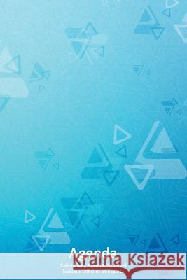 Calendrier / Agenda Perpétuel avec Sudokus Difficiles et Experts - Couverture Triangles Bleus (15 x 23 cm): 56 semaines + 112 Sudokus (56 Sudokus Diff Com, Livrespoursoi 9781542720632 Createspace Independent Publishing Platform - książka