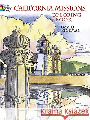 California Missions Coloring Book David Rickman 9780486273464 Dover Publications - książka