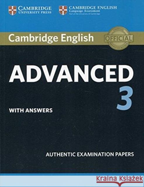 Cambridge English Advanced 3 Student's Book with Answers  9781108431217 Cambridge University Press - książka