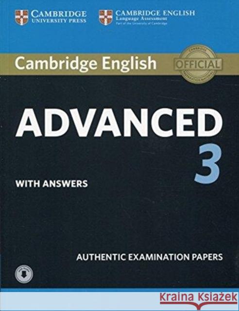 Cambridge English Advanced 3 Student's Book with Answers with Audio  9781108431224 Cambridge University Press - książka