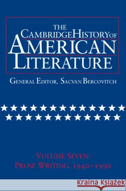 Cambridge History of American Literature Bercovitch, Sacvan 9780521497329 Cambridge University Press - książka