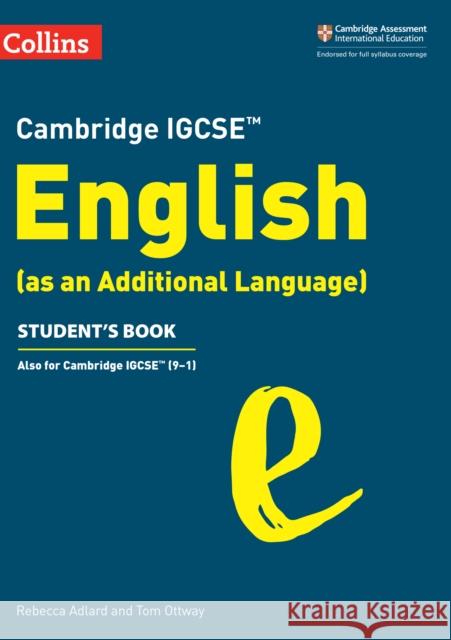 Cambridge IGCSE English (as an Additional Language) Student’s Book  9780008496630 HarperCollins Publishers - książka