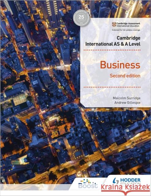 Cambridge International AS & A Level Business Second Edition Andrew Gillespie 9781398308114 Hodder Education - książka