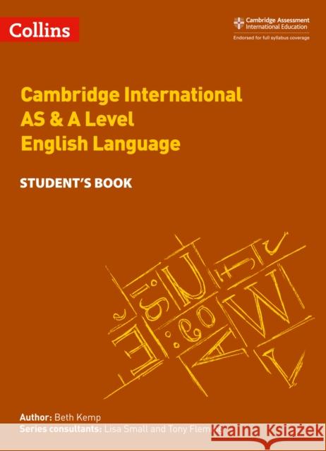 Cambridge International AS & A Level English Language Student's Book Kemp, Beth 9780008287603 HarperCollins Publishers - książka