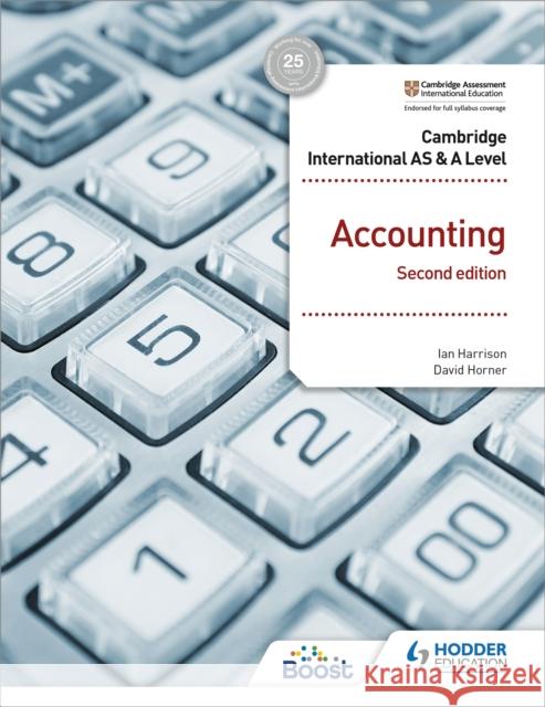 Cambridge International AS and A Level Accounting Second Edition David Horner 9781398317536 Hodder Education - książka