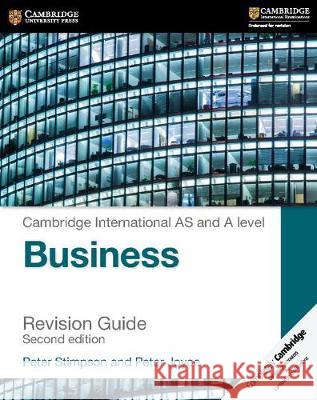 Cambridge International AS and A Level Business Revision Guide Peter Stimpson Peter Joyce 9781316611708 Cambridge University Press - książka