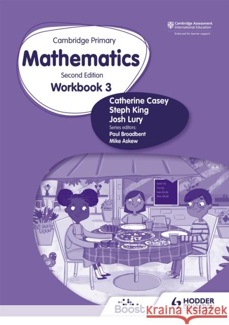 Cambridge Primary Mathematics Workbook 3 Second Edition Josh Lury Steph King Catherine Casey 9781398301184 Hodder Education - książka