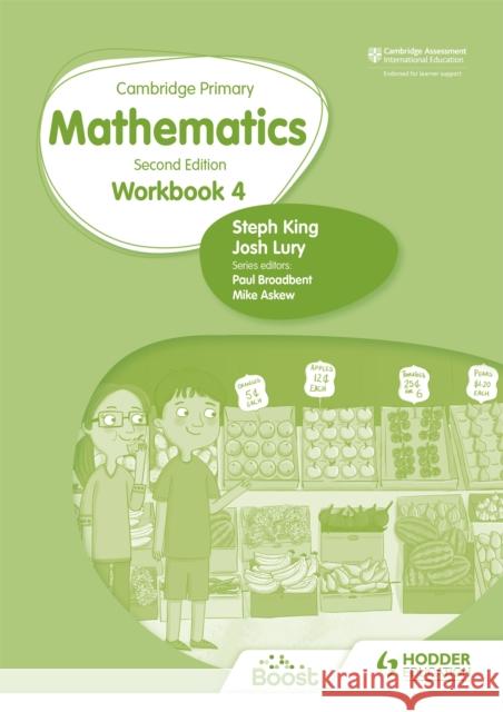 Cambridge Primary Mathematics Workbook 4 Second Edition Steph King 9781398301207 Hodder Education - książka