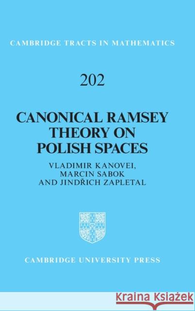 Canonical Ramsey Theory on Polish Spaces Vladimir Kanovei & Marcin Sabok 9781107026858  - książka