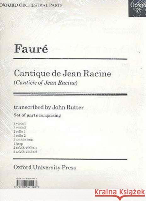 Cantique de Jean Racine  9780193361003 Oxford University Press - książka