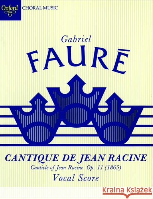 Cantique de Jean Racine  9780193361065 Oxford University Press - książka