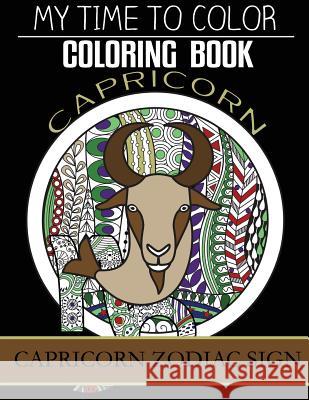 Capricorn Zodiac Sign - Adult Coloring Book Jeff Douglas 9781979708364 Createspace Independent Publishing Platform - książka