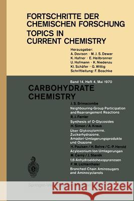 Carbohydrate Chemistry  9783540048190 Springer - książka