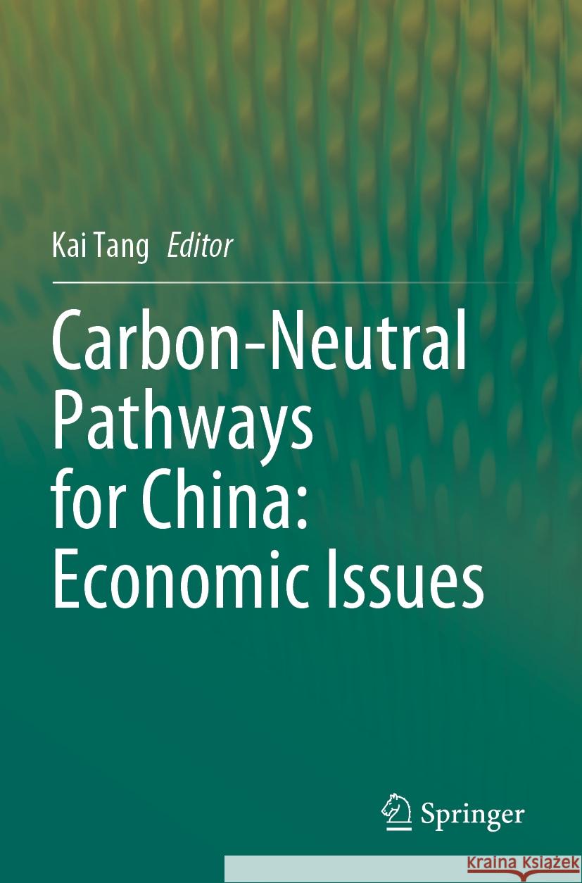 Carbon-Neutral Pathways for China: Economic Issues  9789811955648 Springer Nature Singapore - książka