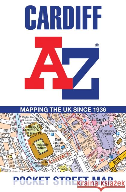 Cardiff A-Z Pocket Street Map A-Z Maps 9780008657437 HarperCollins Publishers - książka