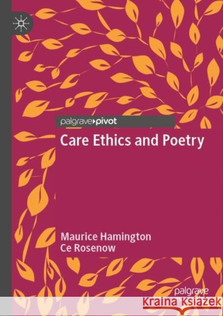 Care Ethics and Poetry Maurice Hamington Ce Rosenow 9783030179779 Palgrave Pivot - książka