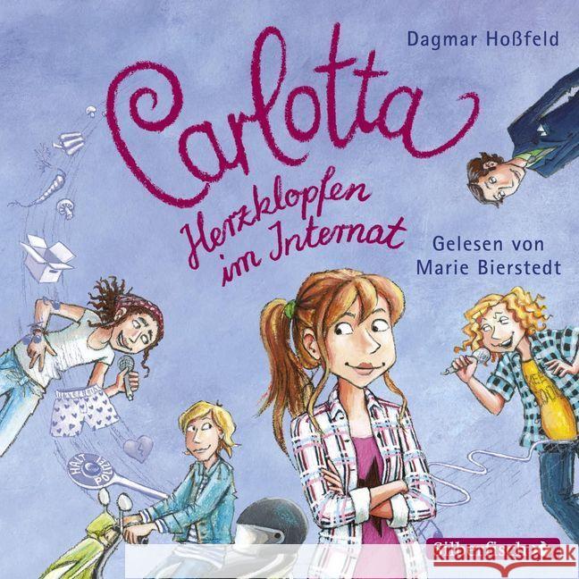 Carlotta - Herzklopfen im Internat, 2 Audio-CDs : Gekürzte Ausgabe Hoßfeld, Dagmar 9783867425544 Silberfisch - książka