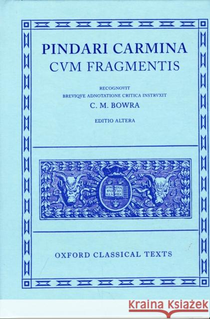 Carmina Cum Fragmentis Pindar 9780198145394 Oxford University Press - książka