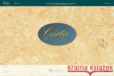 Carta Manuscript Paper No. 28 - Professional Hal Leonard Publishing Corporation 9780793557905 Hal Leonard Publishing Corporation - książka