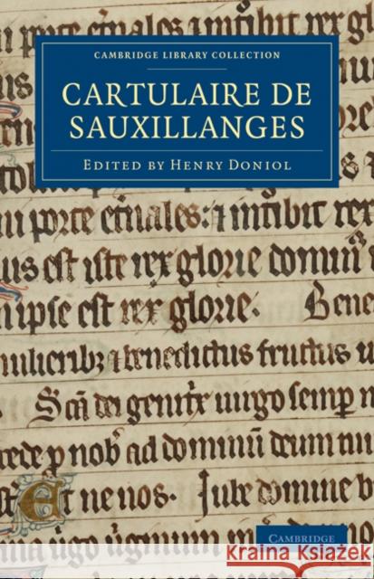 Cartulaire de Sauxillanges Henry Doniol 9781108019811 Cambridge University Press - książka