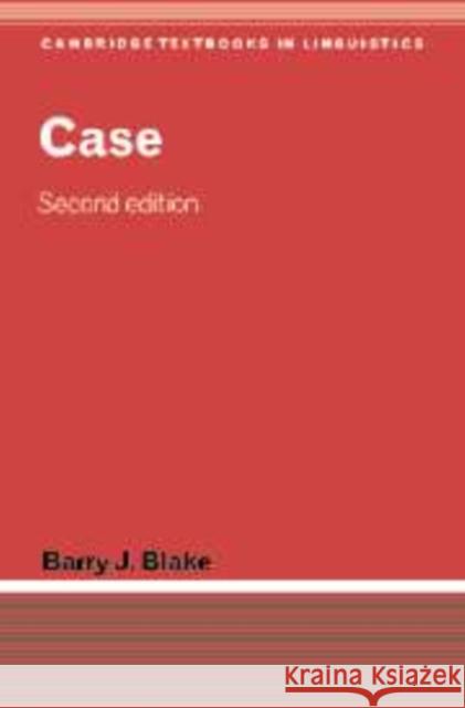 Case Barry J. Blake 9780521807616 CAMBRIDGE UNIVERSITY PRESS - książka