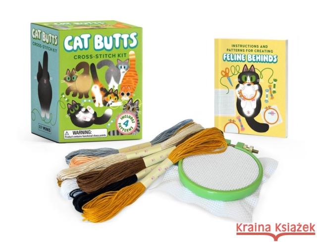 Cat Butts Cross-Stitch Kit: Includes 4 Patterns Dennis Caetano 9798894142685 Running Press - książka