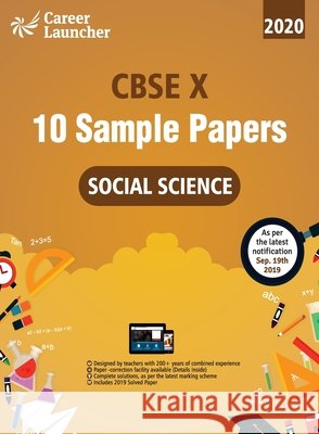 Cbse 2020: Class X - 10 Sample papers - Social Science Career Launcher 9789389310825 G.K Publications Pvt.Ltd - książka