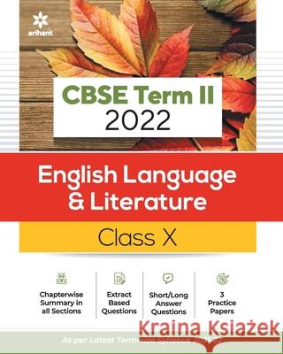 CBSE Term II English Language & Literature 10th Dolly Jain 9789325796652 Arihant Publication India Limited - książka