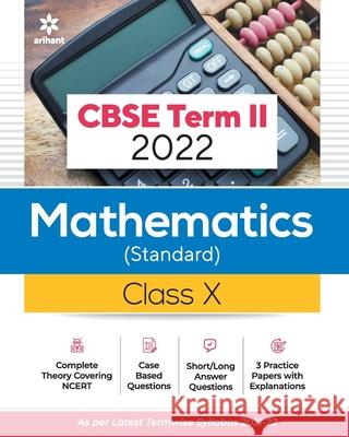 CBSE Term II Mathematics Standard 10th Kumar Vishal Mehta Alok Sharma 9789325796607 Arihant Publication India Limited - książka