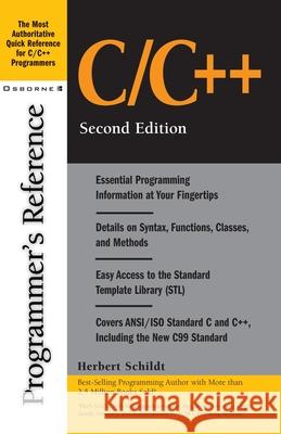 C/C++ Programmer's Reference Herbert Schildt 9780072127065 McGraw-Hill/Osborne Media - książka