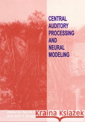 Central Auditory Processing and Neural Modeling Paul F. Poon John F. Brugge 9781461374411 Springer - książka