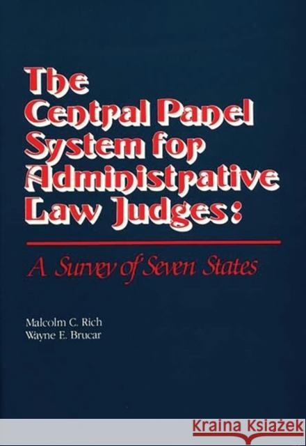 Central Panel System Rich                                     Brucar 9780313270840 University Publications of America - książka