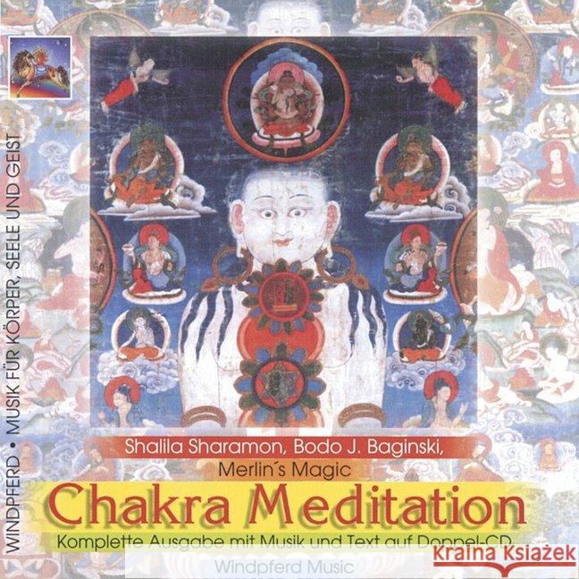 Chakra Meditation, 2 Audio-CDs (Komplette Ausgabe) Merlin's Magic; Sharamon, Shalila; Baginski, Bodo J. 9783893858842 Windpferd - książka