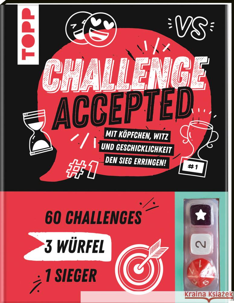 Challenge accepted! Mit 3 Würfeln und 60 Challenges frechverlag 9783735891730 Frech - książka