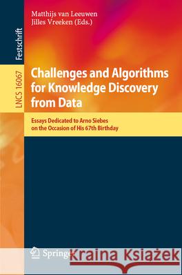 Challenges and Algorithms for Knowledge Discovery from Data  9783032030276 Springer - książka