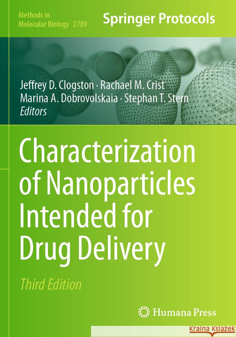 Characterization of Nanoparticles Intended for Drug Delivery  9781071637883 Springer US - książka