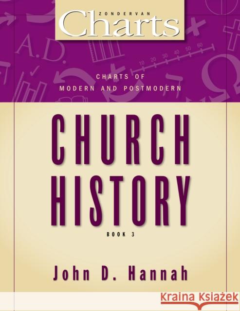 Charts of Modern and Postmodern Church History: 3 Hannah, John D. 9780310526384 Zondervan - książka