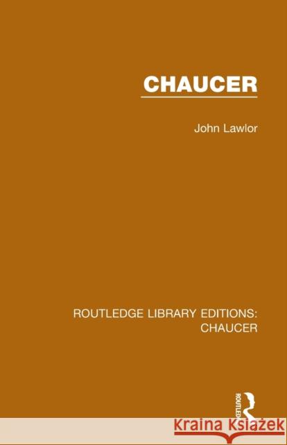 Chaucer John Lawlor 9780367357535 Routledge - książka