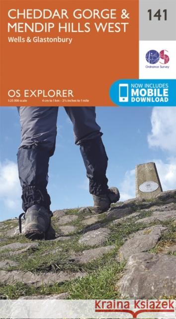 Cheddar Gorge and Mendip Hills West Ordnance Survey 9780319243343 Ordnance Survey - książka