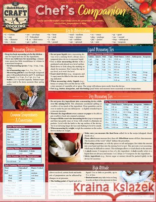 Chef's Companion: A Quickstudy Laminated Reference Guide Cynthia Parzych 9781423239765 Quickstudy Reference Guides - książka