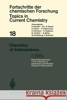 Chemistry of Adamantanes R. C. Bingham P. R. V. Schleyer 9783540053873 Springer - książka