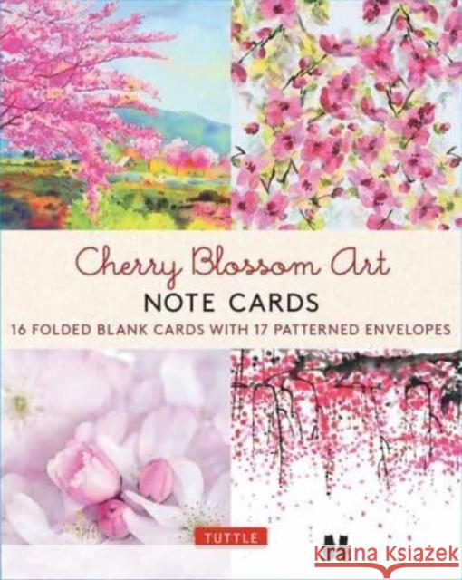 Cherry Blossom Art, 16 Note Cards: 16 Different Blank Cards with Envelopes in a Keepsake Box! Tuttle 9780804855501 Tuttle Publishing - książka