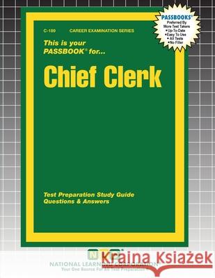 Chief Clerk Passbooks 9781799301899 National Learning Corp - książka